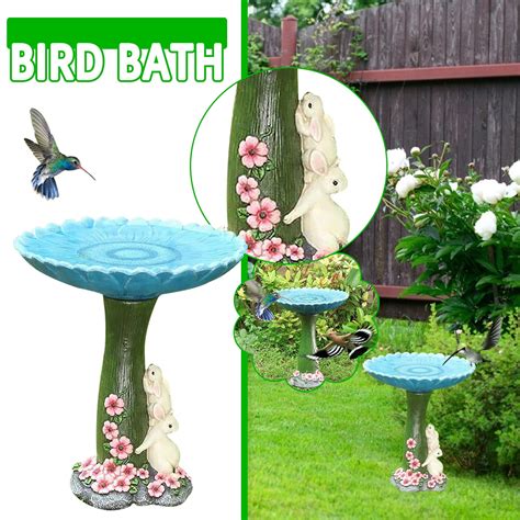 cute rabbit dp|Amazon.com: Generic Cute Bird Bath Rabbit Flower Outdoor, .